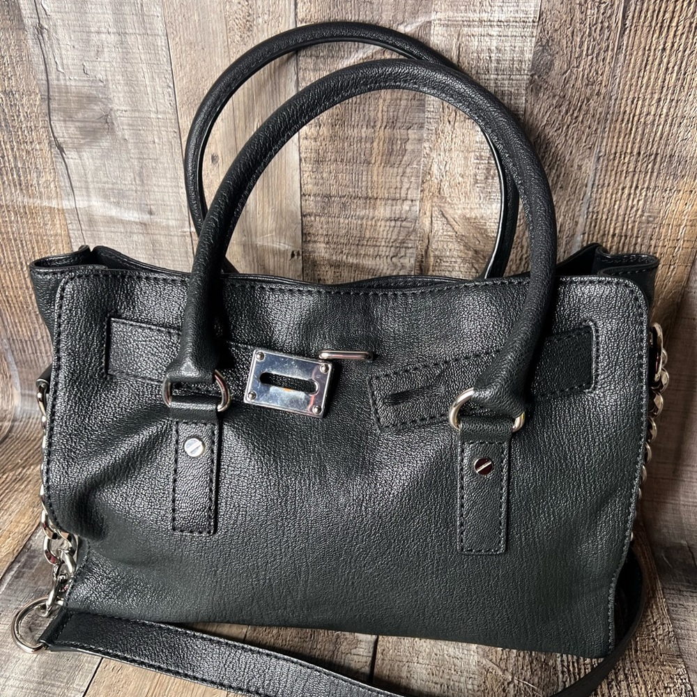 Michael Kors black soft leather Hamilton Satchel Handbag - Picture 12 of 15